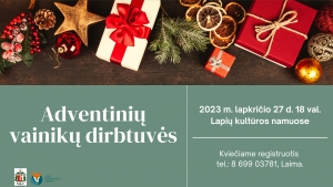 Adventinių vainikų dirbtuvės